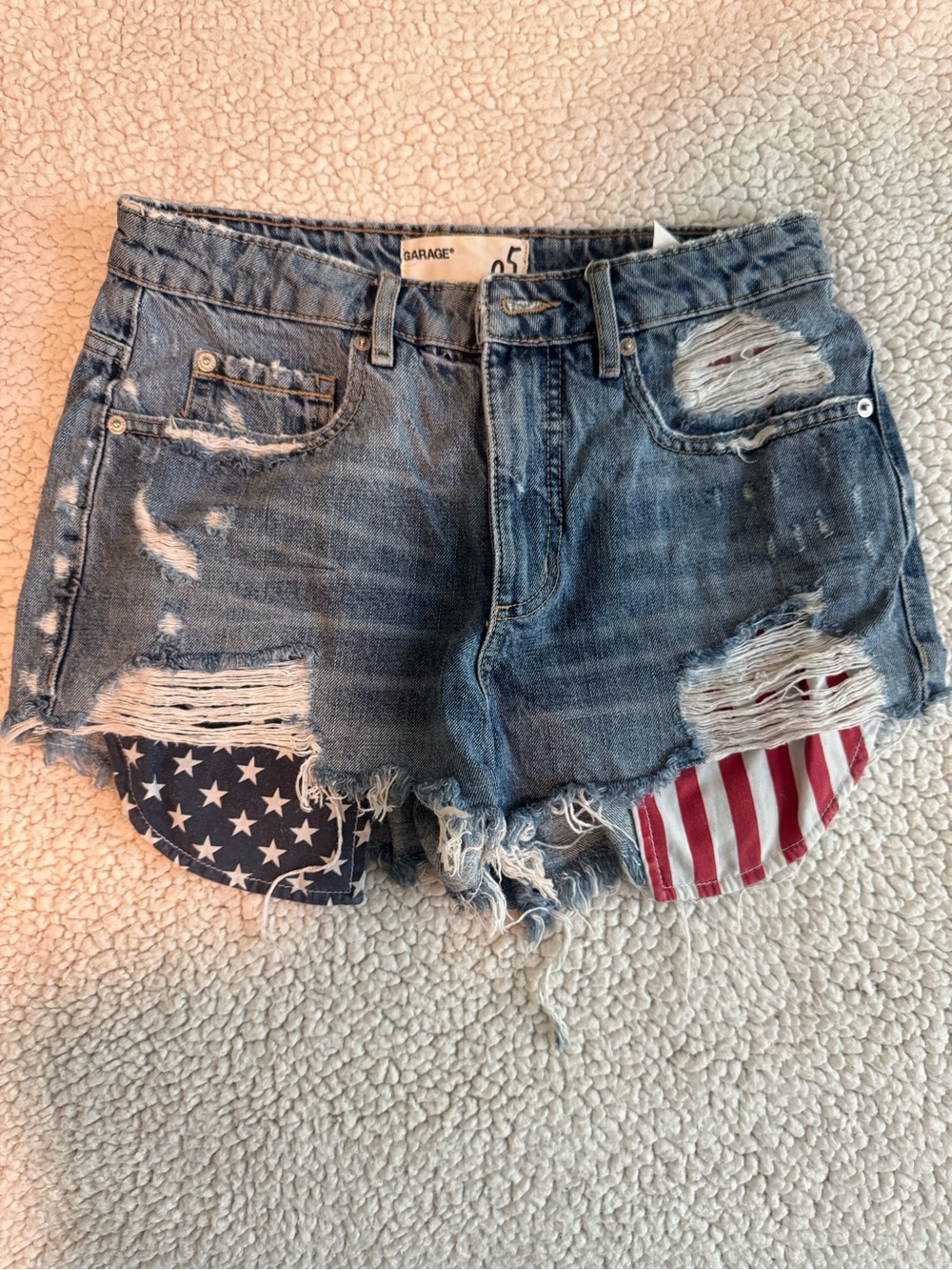 Garage denim Americana shorts